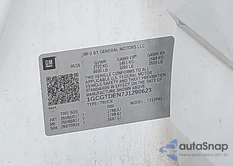 2018 Chevrolet Colorado Z71 from USA, damaged, VIN 1GCGTDEN7J1290623